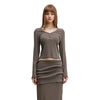 Long-Sleeve Ribbed Henley Top 275gsm