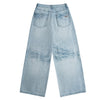 Light Wash Ghost Claw Baggy Wide Leg Denim Jeans