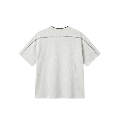 Vintage Contrast Seam Cotton Boxy Tee