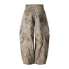 Muddy Wash Denim Texture Loose-Fit Jeans