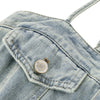 Vintage Washed Strappy Denim Mididress
