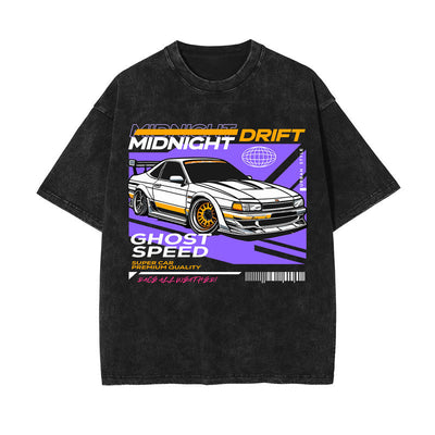 Midnight Drift Car Urban Graphic Tee-INNBLAC