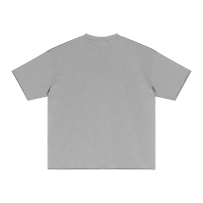Distressed Raw Edge Washed T Shirt 275gsm