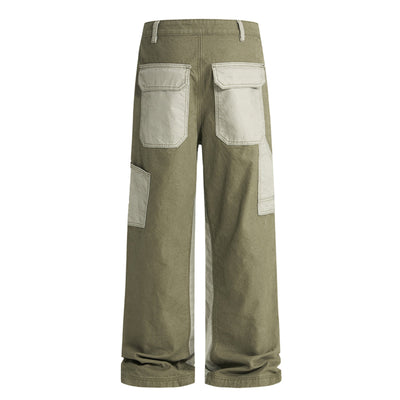 Cargo Contrast Pocket Loose Fit Pants
