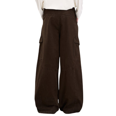 Vintage Baggy Paneled Straight-Leg Cargo Pants