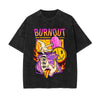 Burn Out Stone Wash Graphic Tee-INNBLAC