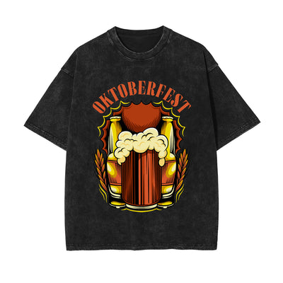 Oktoberfest Retro Graphic T Shirt-INNBLAC