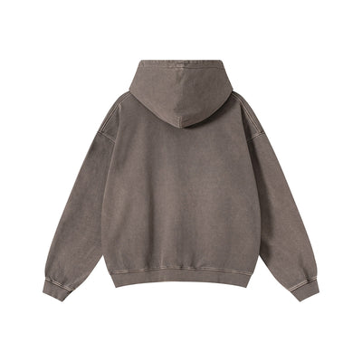Heavyweight Washed Cotton Kangaroo Pocket Hoodie