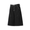 Raw Denim Deconstructed Wide Leg Denim Shorts
