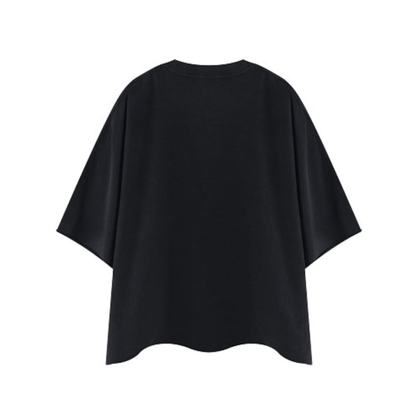 Washed Boxy Cropped Raglan Tee