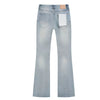Crystal Trim Stretch Flared Denim Jeans