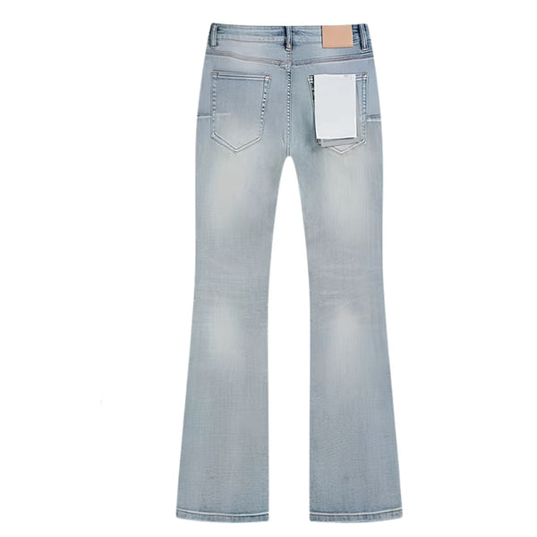 Crystal Trim Stretch Flared Denim Jeans