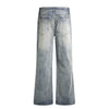Gradient Washed High Rise Curved Leg Loose Wide Leg Denim Jeans