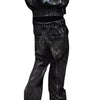 Smoke Rise Raw Hem Wide-Leg Distressed Jeans
