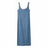 Light Blue Denim Slip Dress