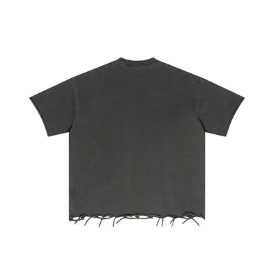 Washed Distressed Heavyweight T Shirt 310gsm
