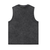 Acid Wash Raw Edge Sleeveless Tee