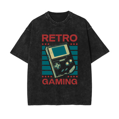Retro Gaming Stone Wash Graphic Tee-INNBLAC