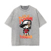 Streetwear Stone Wash Graphic Tee-INNBLAC