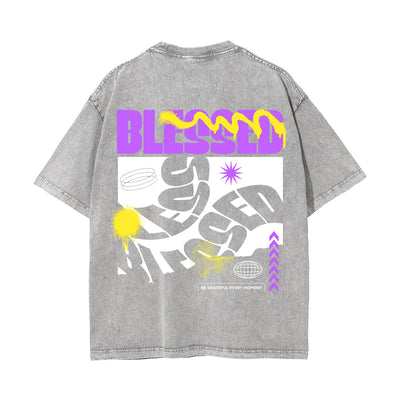 Blessed Streetwear Graphic Washed Tee-INNBLAC