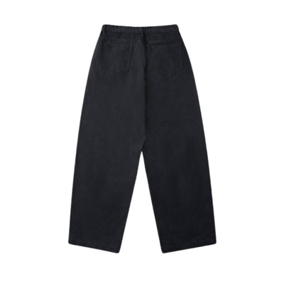 High Waist Structured Seam Relaxed Draped Wide Leg Pants