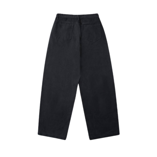 High Waist Structured Seam Relaxed Draped Wide Leg Pants