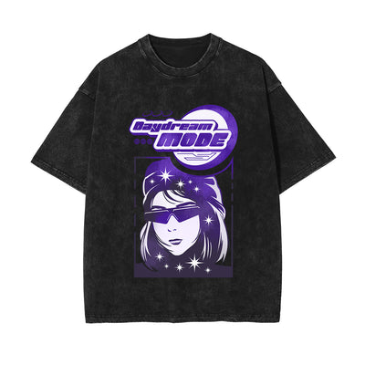 Day Dream Y2K Japanese Graphic Washed Tee-INNBLAC