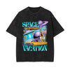 Space Vacation Washed Graphic Tee-INNBLAC
