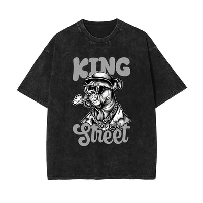 Boss Dog Stone Wash Graphic Tee-INNBLAC