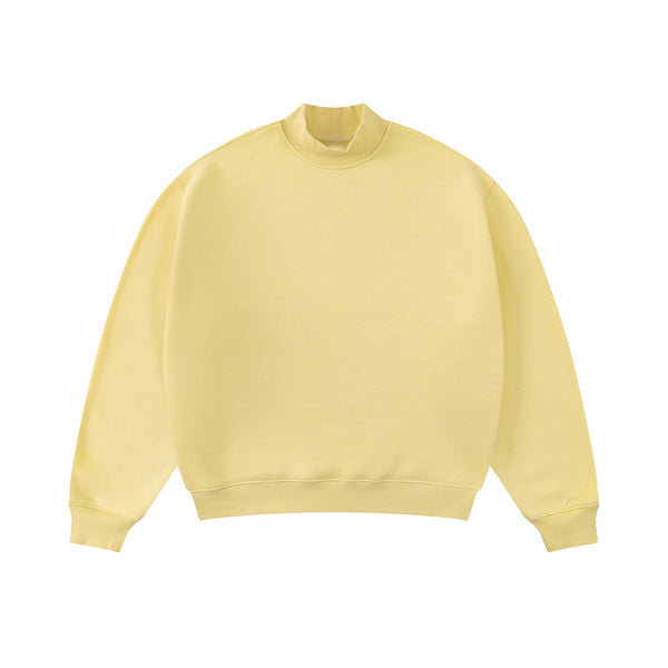 Soft Fleece Mock Neck Pullover Sweatshirt