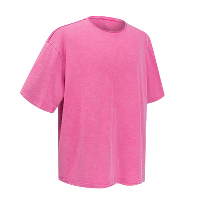 Oversized Street Style Vintage Faded Cotton T-Shirt