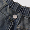 High Waist Wide Leg Ombre Denim Shorts