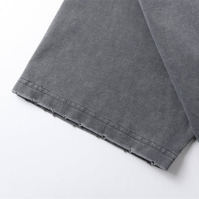 Utility Pocket Distressed Washed Oversized Street Tee