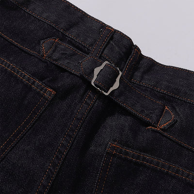 Classic Dark Wash Wide-Leg Denim Jeans