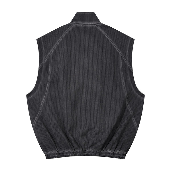 Lightweight Mesh Stand Collar Zip Vest