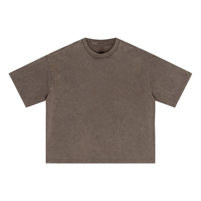 Oversized Vintage Wash Cotton Tee Shirt