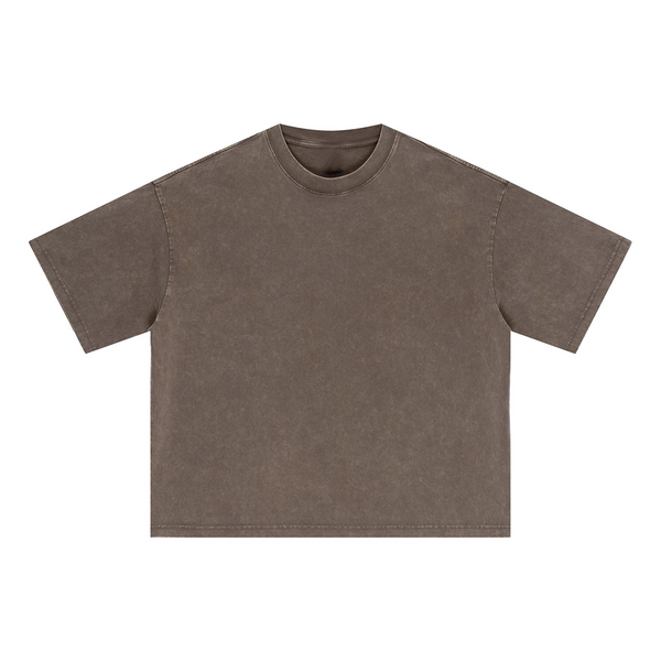 Oversized Vintage Wash Cotton Tee Shirt
