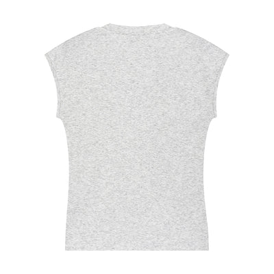 Classic Scoop-Neck Ribbed Sleeveless Top 7.5oz
