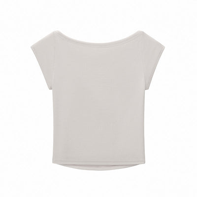 Solid Slim Fit Cropped Hot Girl Tee