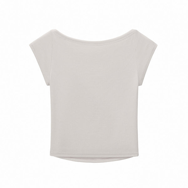 Solid Slim Fit Cropped Hot Girl Tee