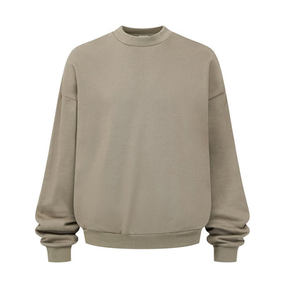 Brushed Fleece Soft Crewneck Pullover Sweatshirt