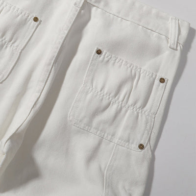 Zipper Hem Slight Flared Leg Cargo Pants