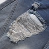 Distressed Ripped Panel Stitching Streetwear Denim Shorts