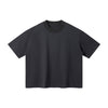 Oversized Color-Block Ribbed Collar Comfortable Tee