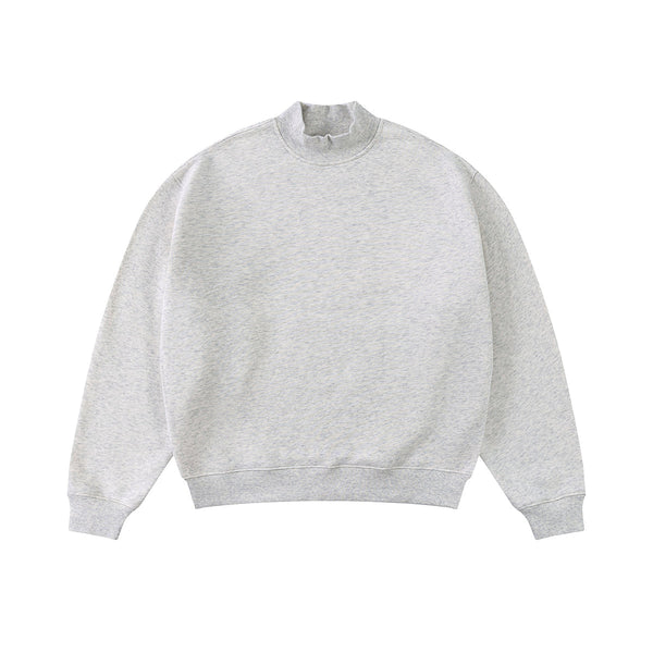 Soft Fleece Mock Neck Pullover Sweatshirt