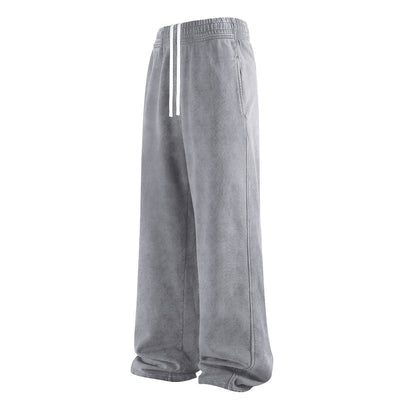 Sweatpants Washed Wide-Leg Vintage Streetwear Joggers