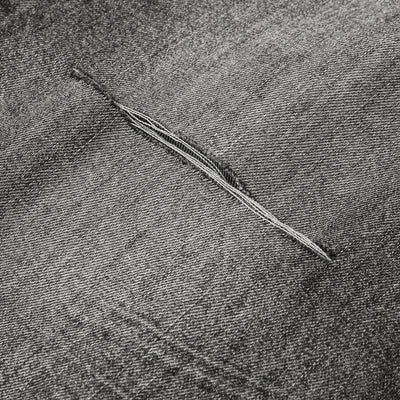 Gradient Fade Knee-Ripped Baggy Jeans