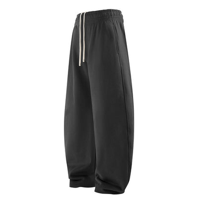 Elastic Drawstring Waist Fleece Jogger Pants