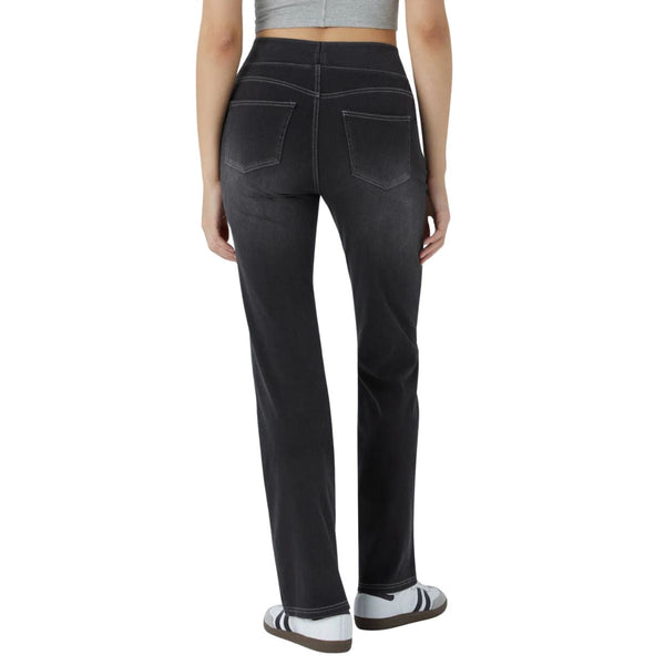 Vintage Washed High Waist Straight Leg Jeans