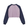 Contrasting Colors Raglan Long-Sleeve Cropped Sweatshirt